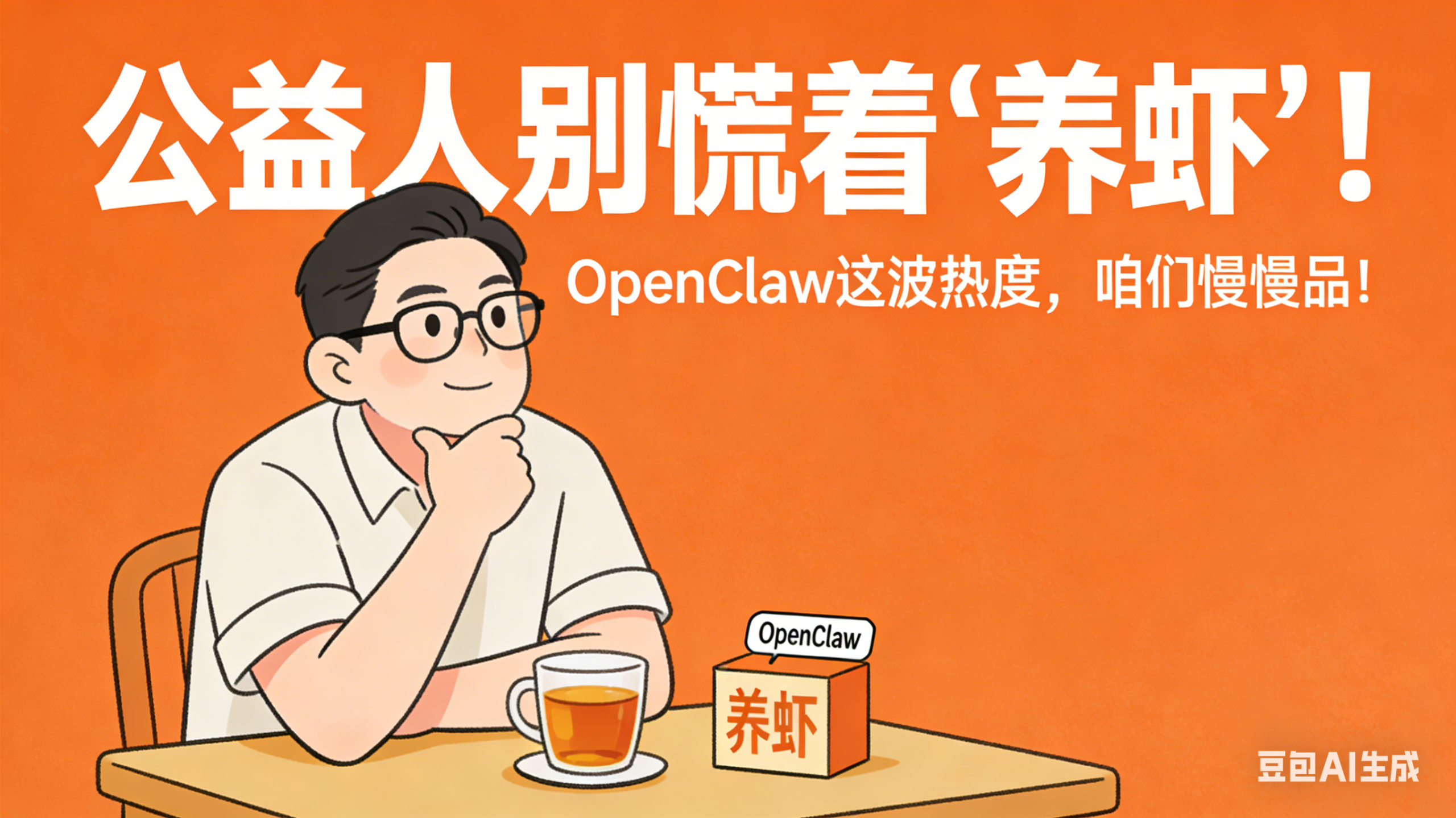 公益人别慌着“养虾”！OpenClaw这波热度，咱们慢慢品！